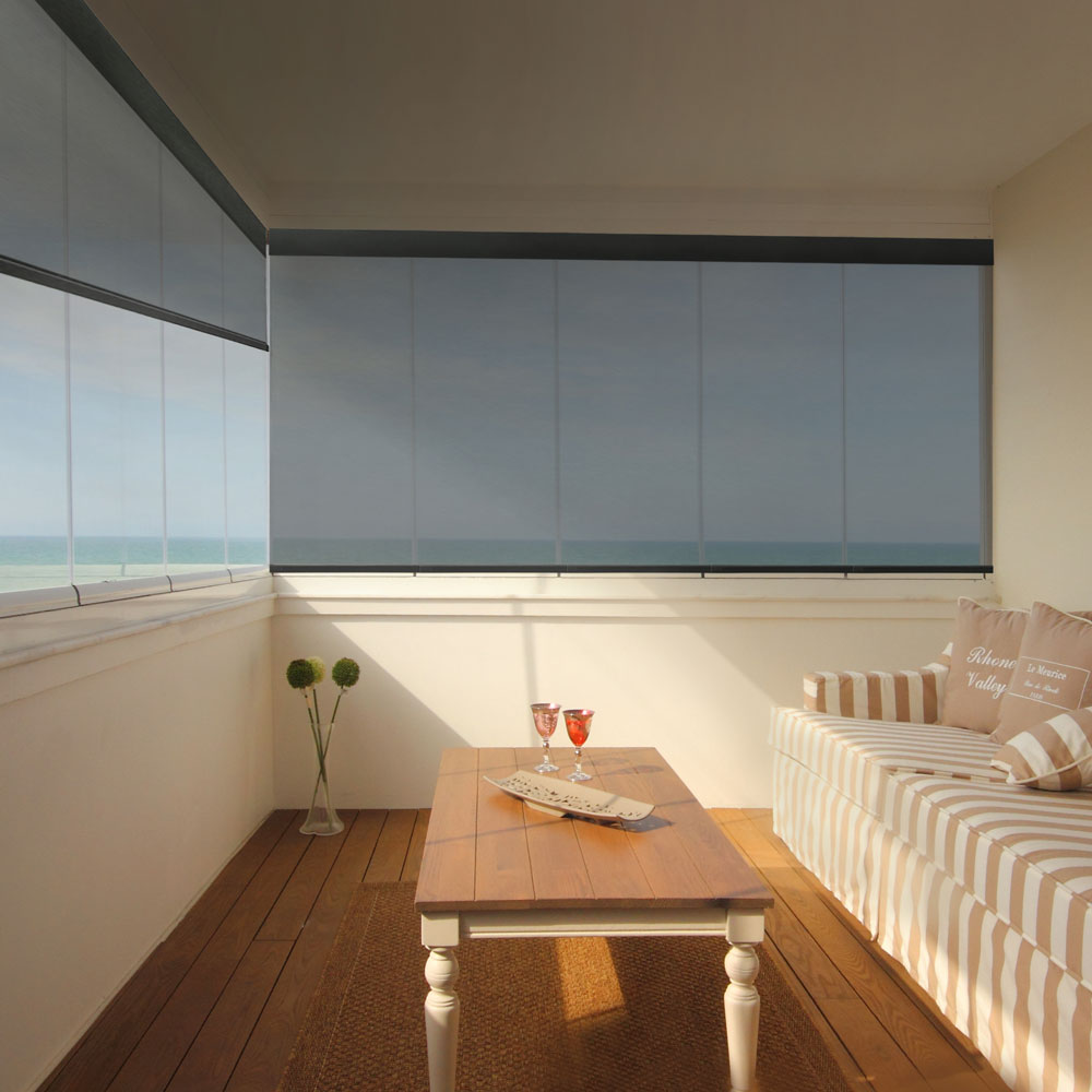 Veneta™ roller shades with solar fabric
